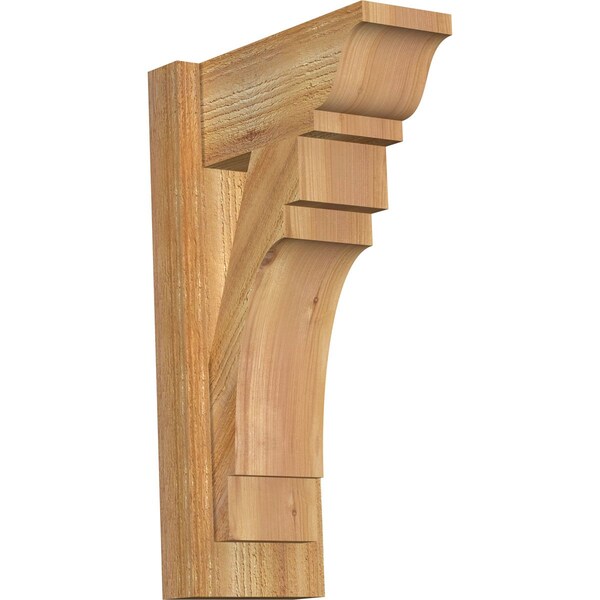 Ekena Millwork Merced Traditional Rough Sawn Outlooker, Western Red Cedar, 6"W x 12"D x 20"H OUT06X12X20MRC01RWR - main